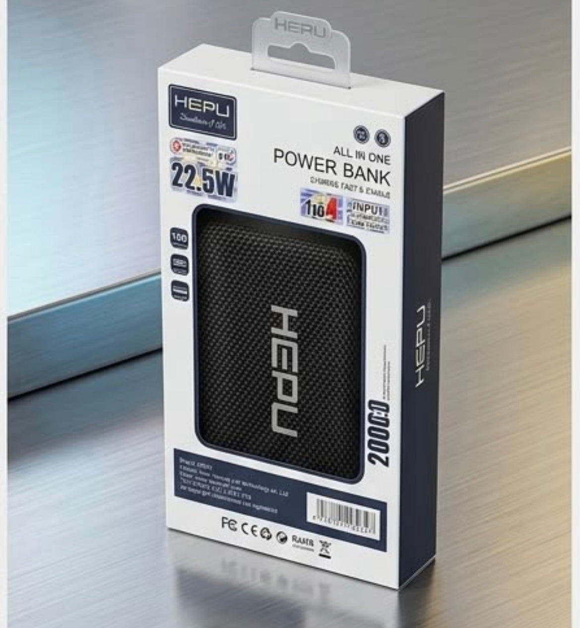 Power Bank Hepu HP-235 20000mAh 22.5W avec Fonction de charge rapide