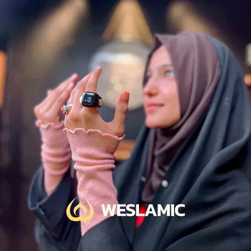 Bague de Zikr Connectée iTasbih Salam +3 Tailles (Version 2026)