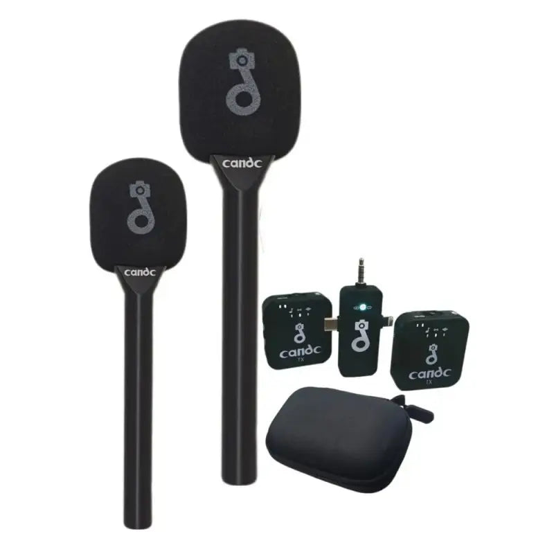 CandC Wireless Dual - Microphone double pour interview avec 2 émetteurs et 1 récepteur