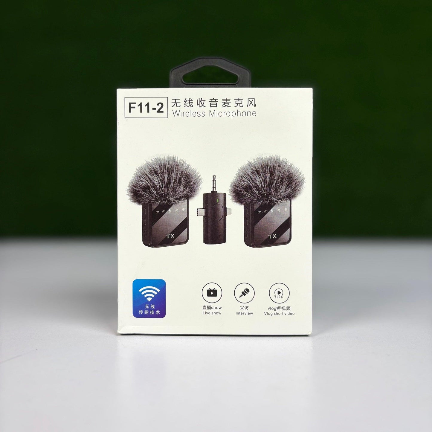 Micro Cravate  Sans Fil F11-2 - Pour Téléphone et Ordinateur